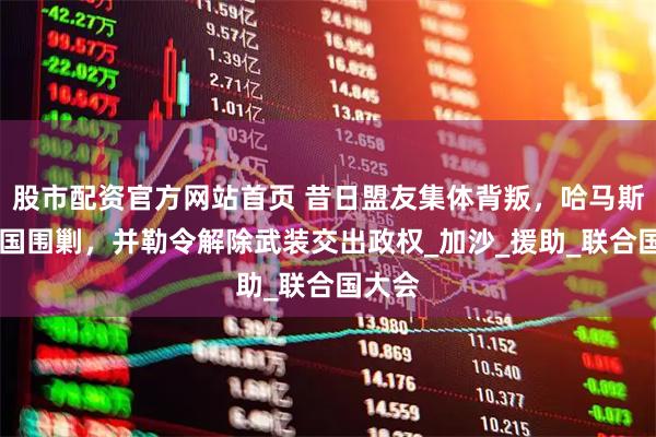 股市配资官方网站首页 昔日盟友集体背叛，哈马斯遭17国围剿，并勒令解除武装交出政权_加沙_援助_联合国大会
